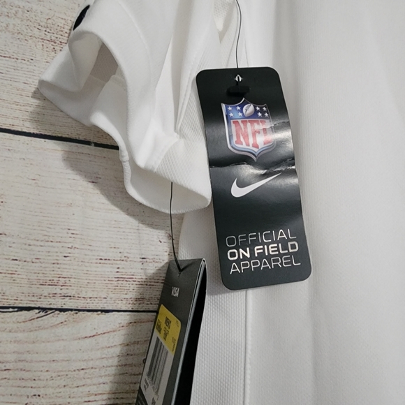 Nike NFL Equipments Rams Polo Shirt White Stay Cool Football NEW Mens S - Picture 7 of 8